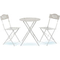 White 3-Piece Folding Bistro Set