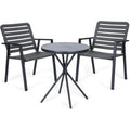 Grey 3-Piece Outdoor Patio Bistro Set