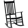 Black Wooden Outdoor Rocking Chair