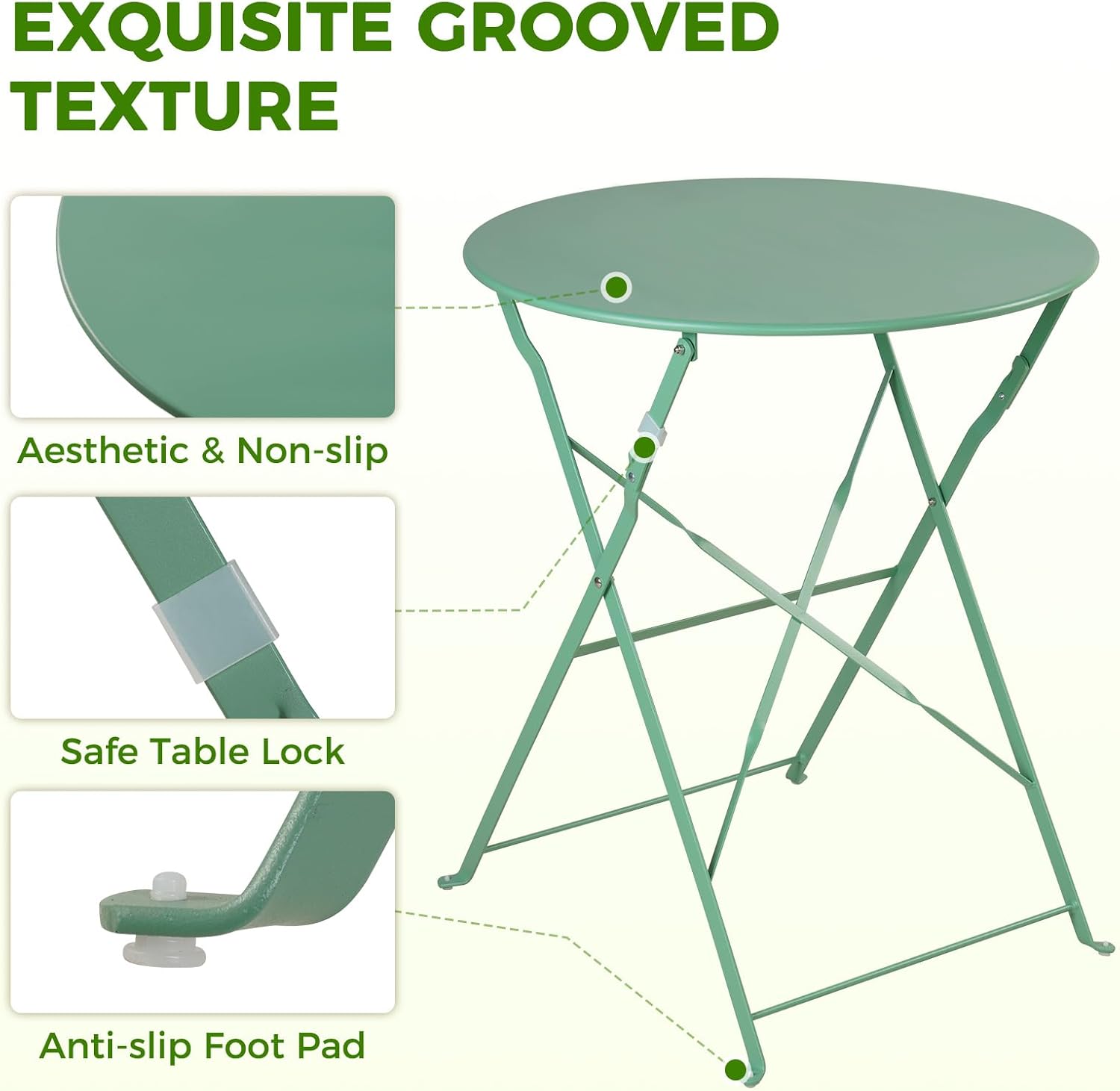 Sage Green 3-Piece Bistro Set