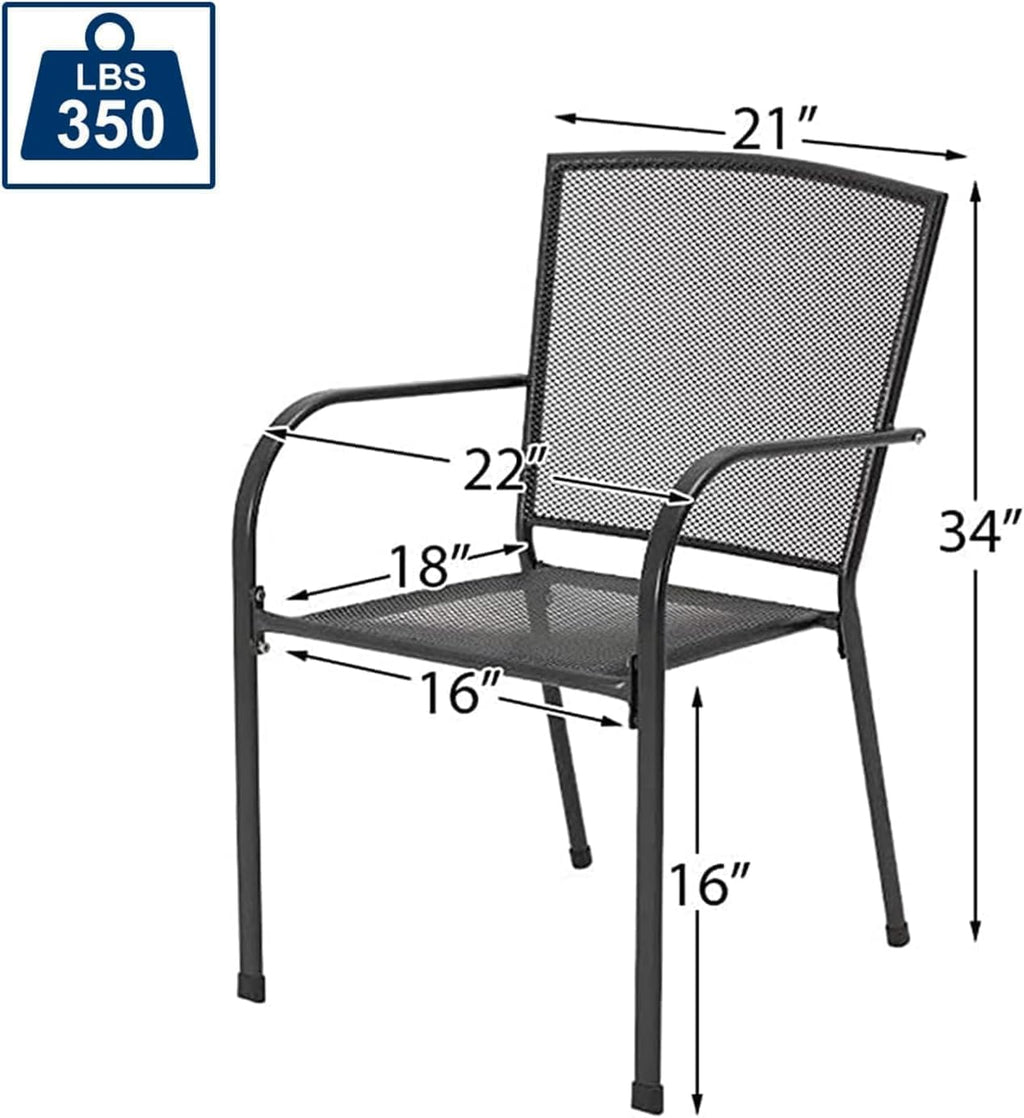 Stackable Patio Chairs Set of 4