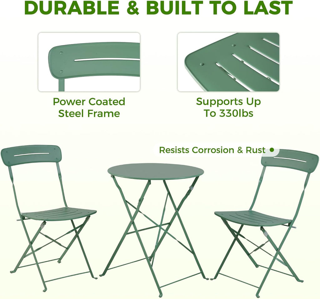 Sage Green 3-Piece Bistro Set