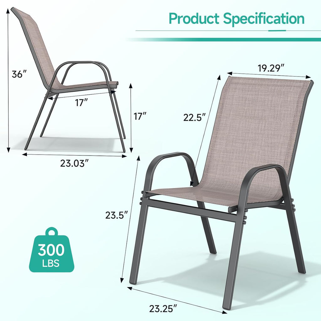 All Weather Patio Chairs Set of 4