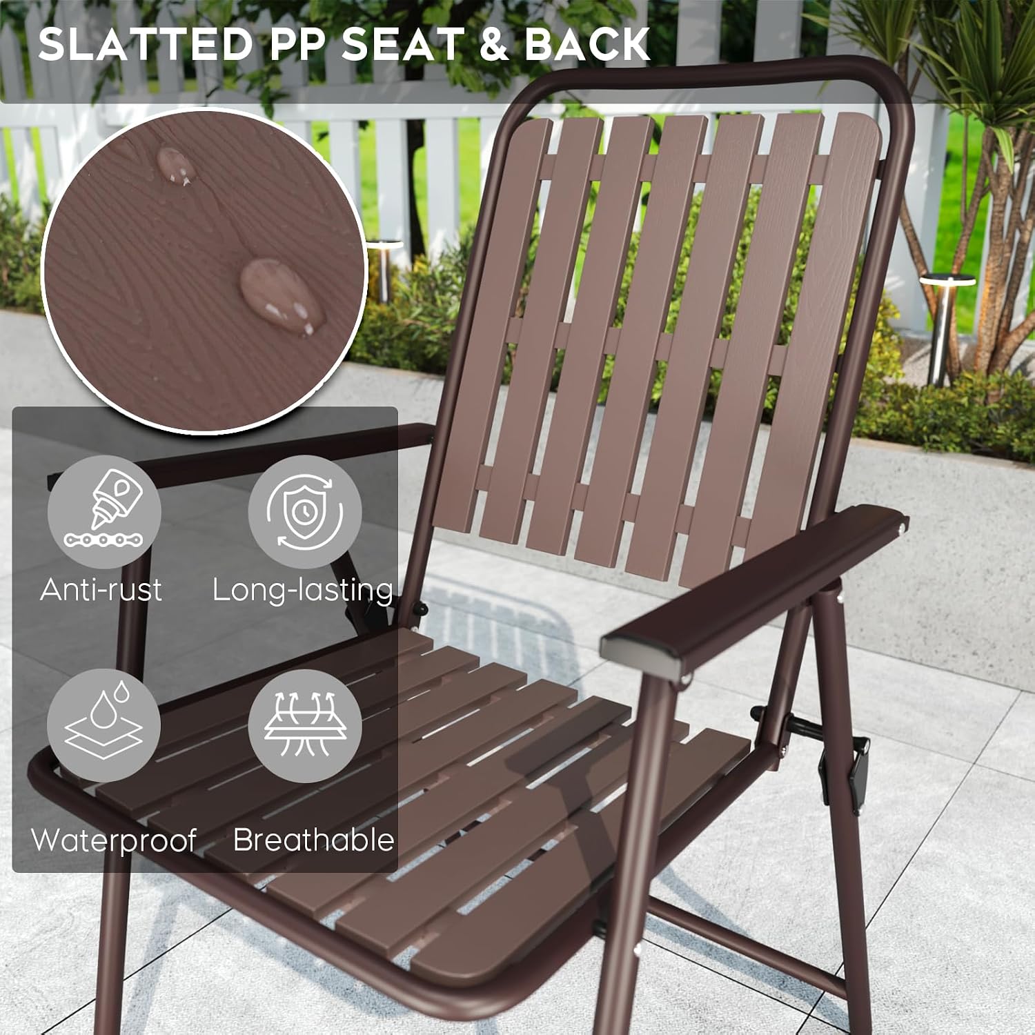 3-Piece Folding Patio Bistro Set