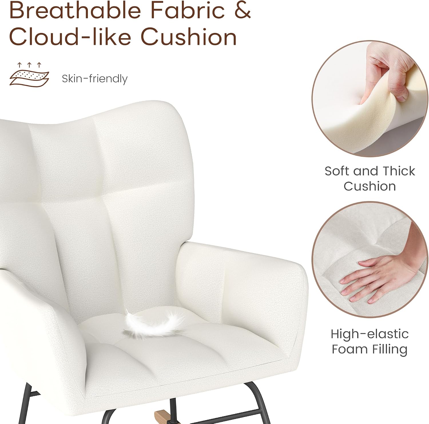 White Nursery Rocking Chair