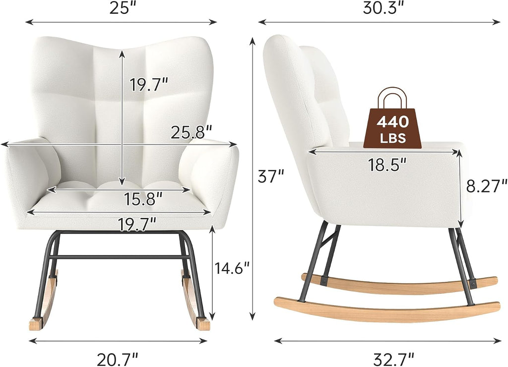 White Nursery Rocking Chair
