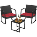 Red 3-Piece Rocking Bistro Set