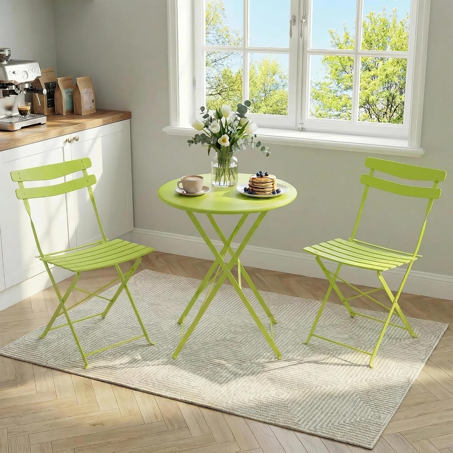 Grass Green 3-Piece Patio Bistro Set