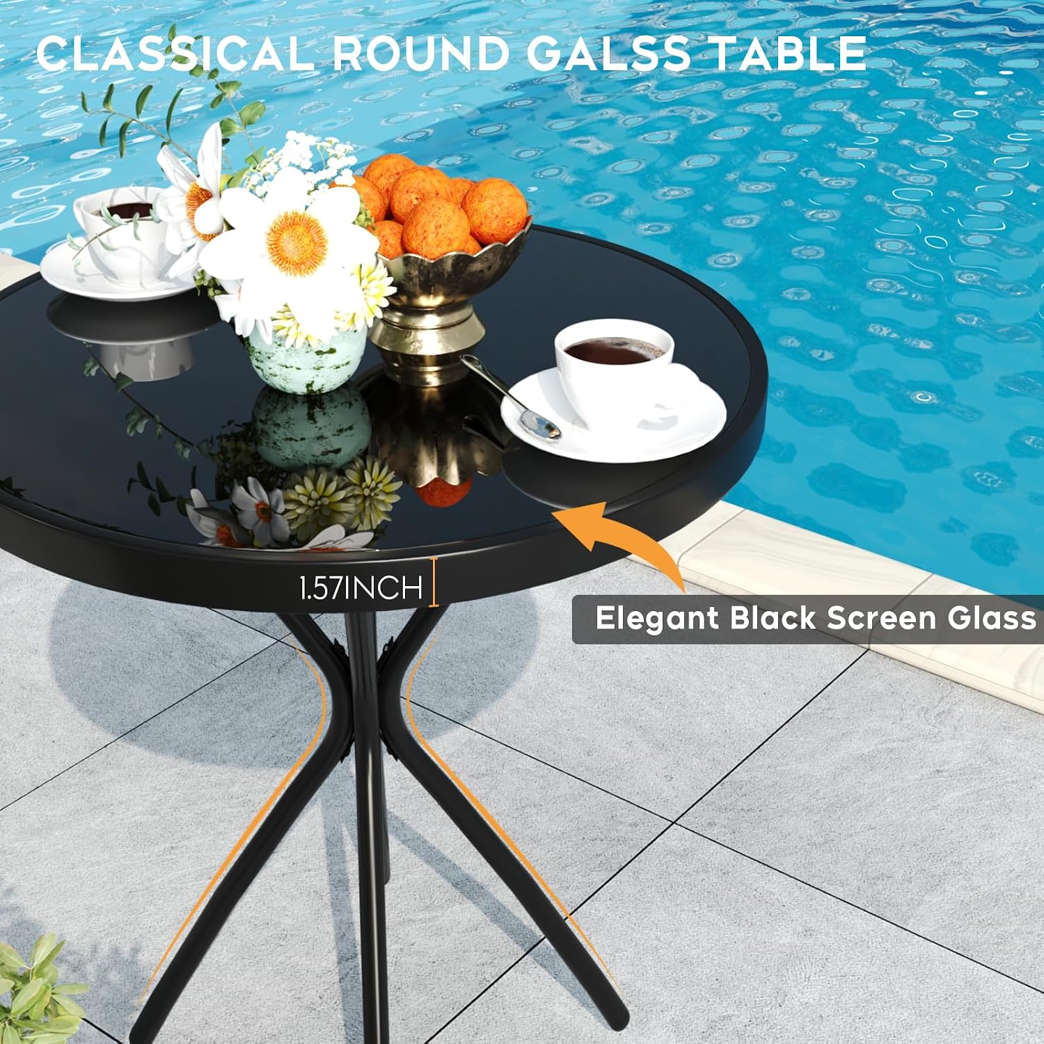 3-Piece Folding Patio Bistro Set