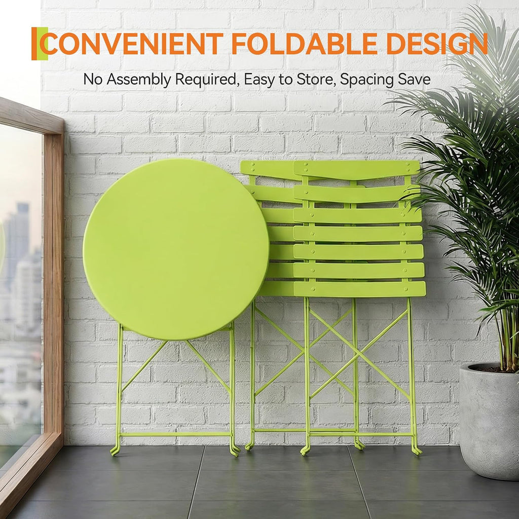 Grass Green 3-Piece Patio Bistro Set