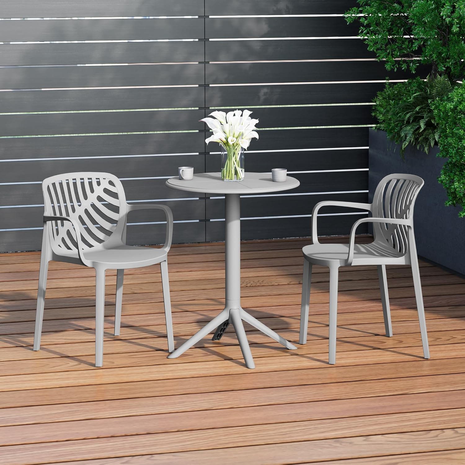 Gray 3-Piece Bistro Set