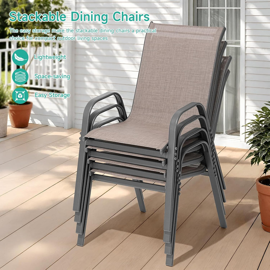 All Weather Patio Chairs Set of 4