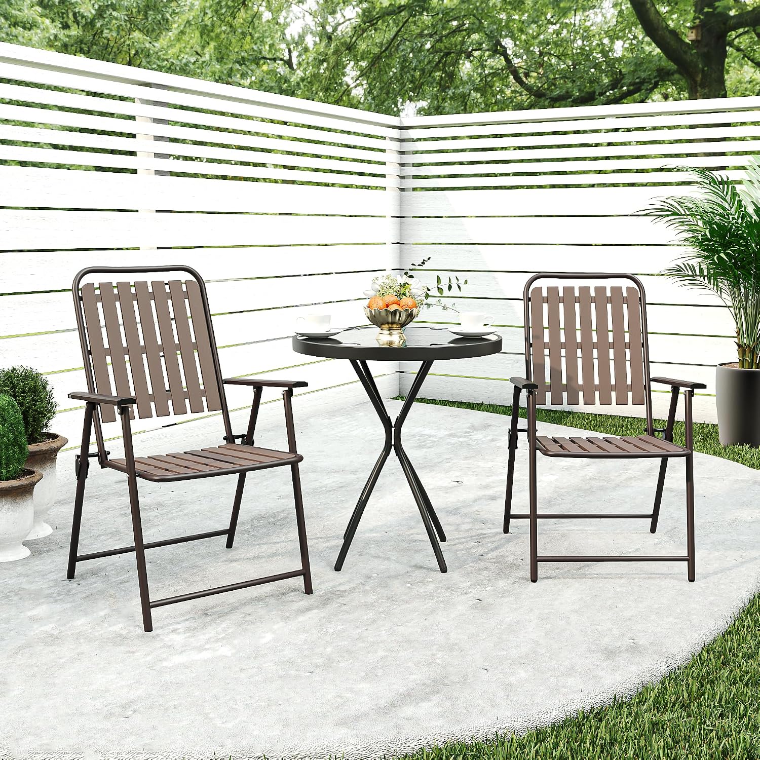 3-Piece Folding Patio Bistro Set