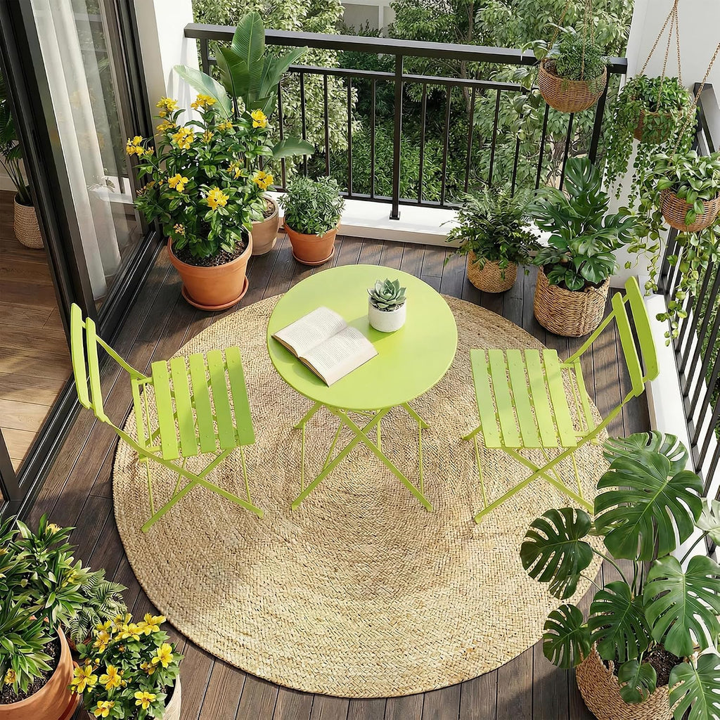 Grass Green 3-Piece Patio Bistro Set